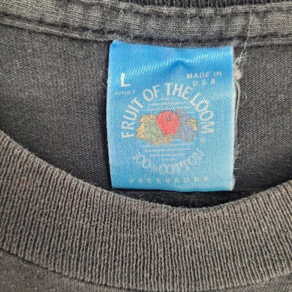 Fruit of the Loom Mens Large Single Stitch ZZ Top short sleeve tee FLAWED - Picture 4 of 15